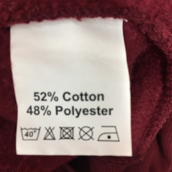 London England Burgundy Full Zip Hoodie - Picture 4 of 6